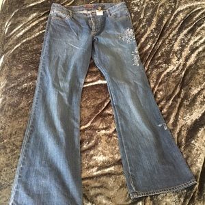 Eddie Bauer embroidered flare jeans